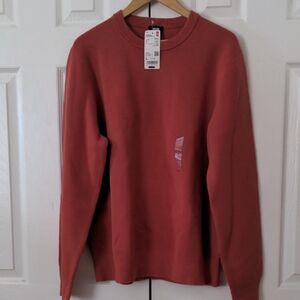 NEW Uniqlo Men's Terracotta Crewneck Sweater soze Large